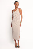 Sylvan Halter Midi Dress Stone