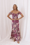 Irelynn Maxi Dress Dark Rose Floral