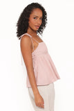 Zephyra Baby Doll Top Pale Pink