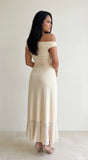 Ascent Off Shoulder Maxi Dress Butter Yellow