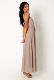 Farley Strapless Maxi Dress Rose Gold Stripe