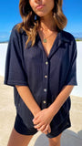 Chloe Top and Shorts Set Black