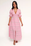Tani Midi Dress Pink