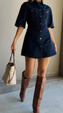 Raz Mini Dress Dark Denim