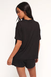 Granger Knit Short Set Black