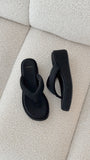 Bibiana Platform Thong Black