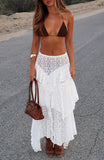 Wildflower Kiss Maxi Skirt White