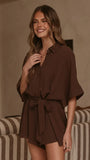 Vern Playsuit Chocolate