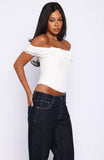 Shaking Things Up Strapless Bustier White