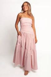 Blanche Strapless Maxi Dress Orchid