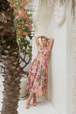 Oasis Midi Dress Pink Rio