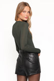Fable Leather Shorts Black