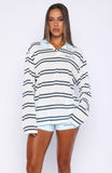 Verano Sixteen Carmen Long Sleeve Oversized Jersey White