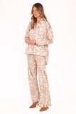 Rosalie Satin Pant Brown Paisley