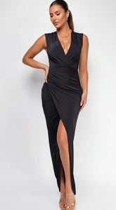 Lima Wrap Maxi Dress Black