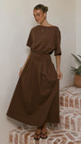Aleski Maxi Dress Chocolate