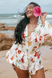 Jillia Long Sleeve Romper Alfresco