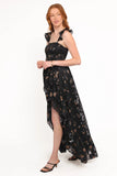 Orielle Maxi Dress Black Beige Floral