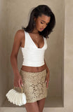 Do What Im Told Mini Skirt Gold