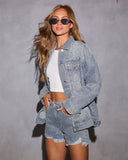 Moonset Blues Embellished Denim Jacket