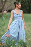 Marlena Midi Dress Blue Floral