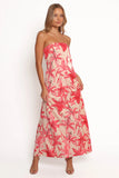 Lani A Line Strapless Maxi Dress Pink Floral
