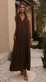 Aliah Maxi Dress Chocolate