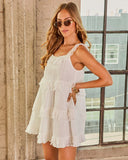 Aubina Tiered Ruffle Lace Mini Dress
