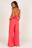 Dionne Halter Jumpsuit Flamingo