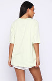 Touchdown Oversized Tee Lime Stripe