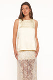 Coleman Side Slit Top Butter Yellow