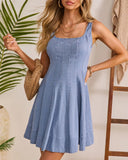 Coasted Ritual Chambray Mini Dress