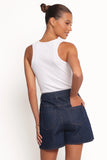 Presley Denim Skort Dark Denim