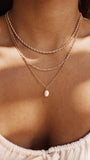 Wenda 14K Gold Necklace Gold Pearl