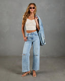 Dewy Moment Ruffle Lace Top