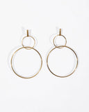David Double Hoop Drop Earrings