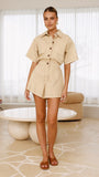 Nella Playsuit Beige Denim