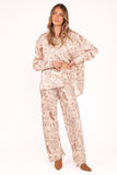 Rosalie Satin Pant Brown Paisley