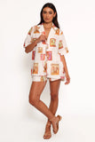Aaliyah Shorts White Multi
