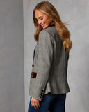 Yvonna Velvet Trim Blazer