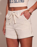 Dock Bliss Striped Drawstring Shorts