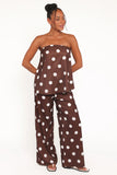 Brielle Polka Dot Set Brown Polka Dot