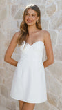 Lana Strapless Mini Dress White