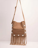 Outlaw Muse Fringe Faux Suede Crossbody Bag