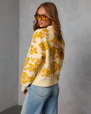Chilly Days Textured Floral Sweater