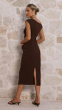 Lilah Midi Dress Chocolate