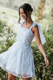 Evangeline Mini Dress Blue
