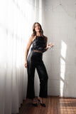 Drea Sequin Pants Black