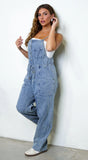 Off Duty Utility Denim Jumpsuit Blue