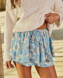 Petal Perfect Floral Satin Mini Skort